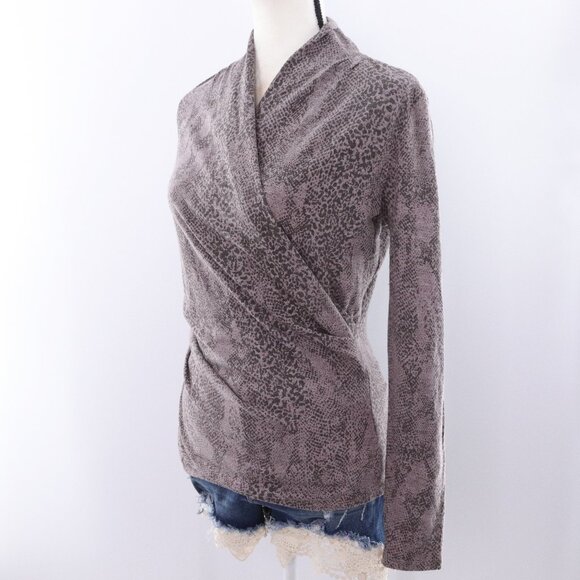 Ann Taylor | Faux Wrap Long Sleeve Top Small - Picture 1 of 6